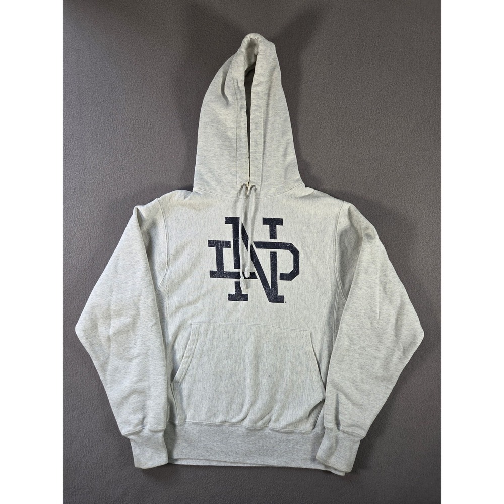 University of Notre Dame Sweatshirt Mens Small Champion Reverse Weave Hoodie